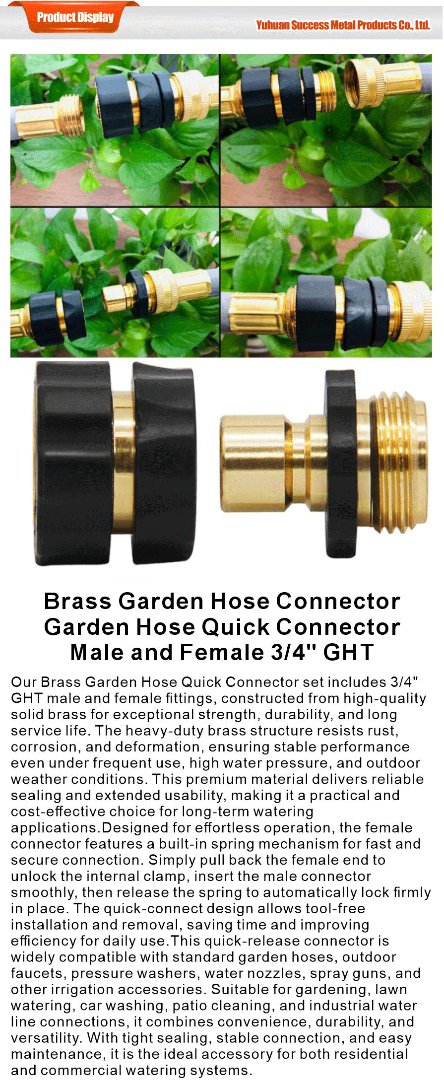 Heavy Duty Garden Hose Connector