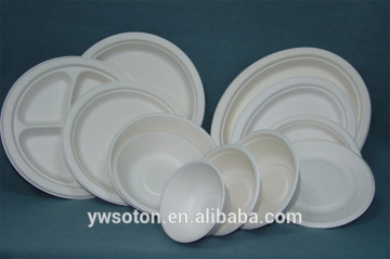 sugarcane pulp tableware plate bowl clamshell biodegradable tray