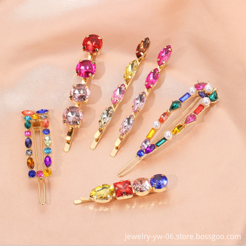 Diamond-Encrusted Rhinestone Beauty Clips for Girls