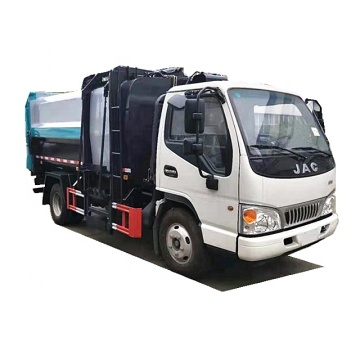 4x2 JAC 5 cubic meter side loader container garbage compactor truck
