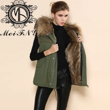 New Design Rabbit Fur Vest Fox and Fox Combine Knit Fur Waistcoat Vest