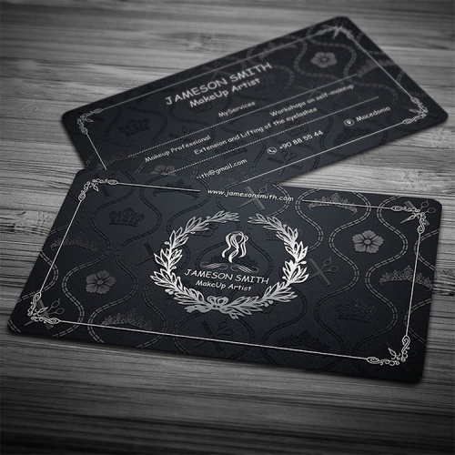 Black Premium Stamping Logo Multi Process Business Card