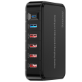 Station de chargeur mural USB multiple à 6 ports