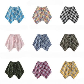 Blue Checkered Waist Accessories for Women