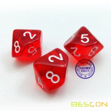 Bescon Mini Transparent Red D4 Dice 30pcs Healing Potion Bottle