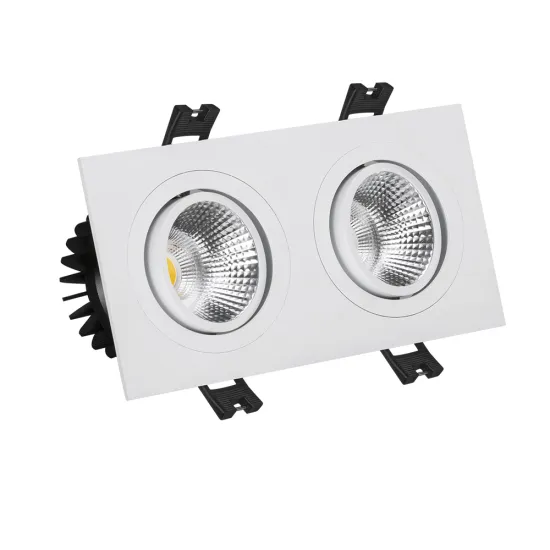 Flicker-Free Aluminum 2*8W Double Head 2-Way Rotatable LED Ceiling Downlight with 5 Years Warranty