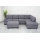 Stationary Fabric L Shape Sofa with Ottoman