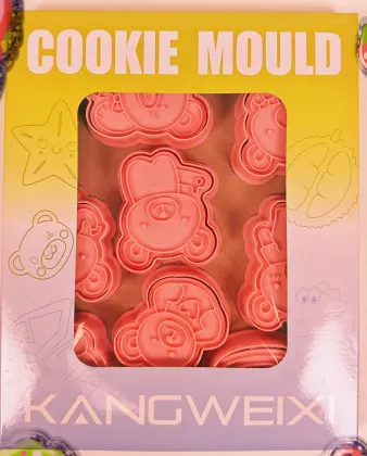 Plastic Biscuit Mold: Manual Kitchen Baking Stamp Tool for DIY Biscuit Press Mold - Children Friendly