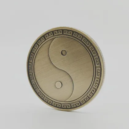 Chinese Ancient Coin: Dragon, Phoenix, Eight Trigrams, Tai Chi - Unique Copper Collection