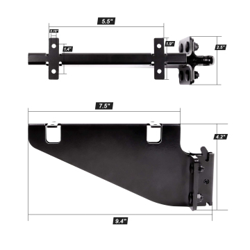 2-Pack Custom Wood Beam End Shelf Track E-Track Accessories for Enclosed Trailers and Warehouse