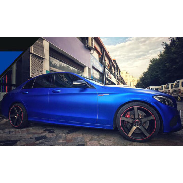 Blue Satin Chrome Vinyl Wrap