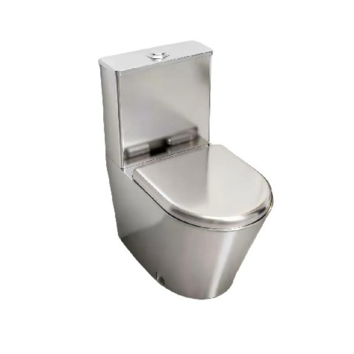 Modernes Vakuum-Toilettensystem aus Edelstahl