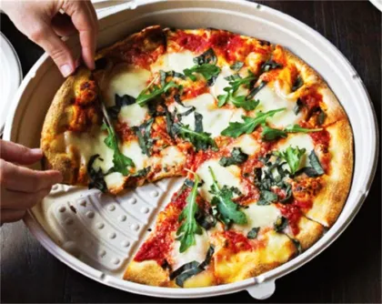 Biodegradable Bagasse Paper Pulp Pizza Box Pizza Tray