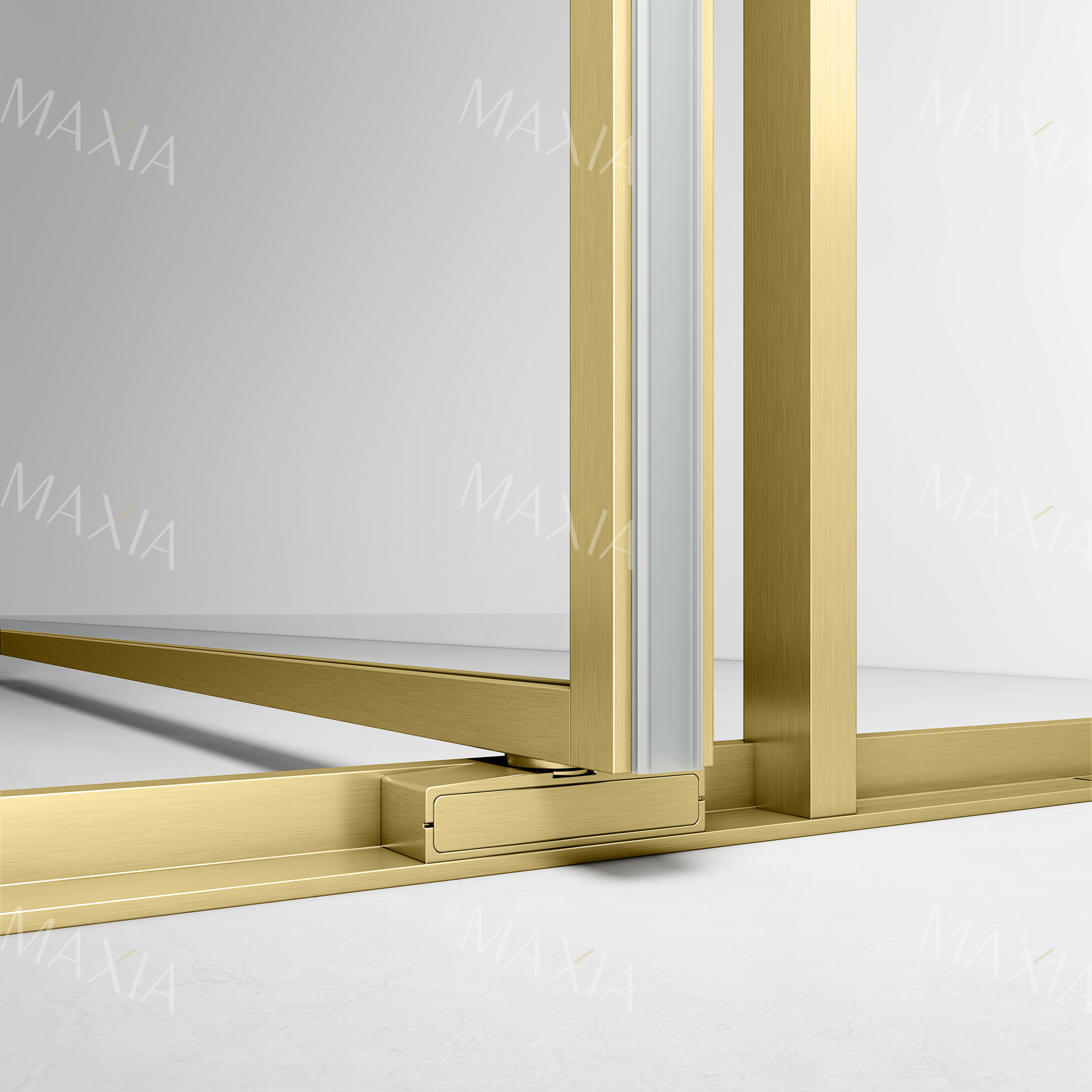 Поворотная дверь с конструкцией смещения высоты стекла