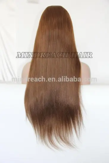 8"-30' large stock lace wig human hair virgin Brazilian hair lace front wig