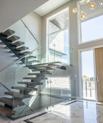 Modern Wooden Steps Stairs Mono Stringer Stair