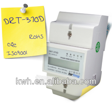 Three phase four wires track type LCD smart energy meter for family
