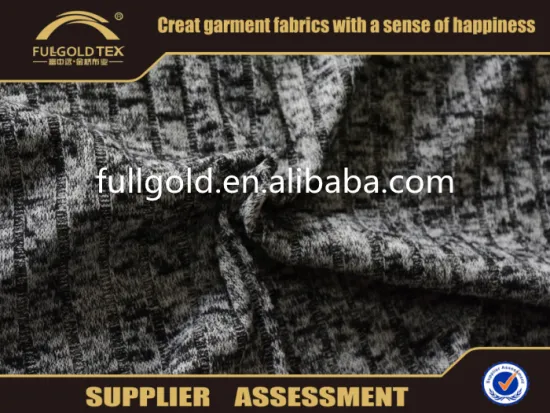 100% Polyester Gray Classical Style Best Quality Loop Gagt Knit Fabric For Sweater