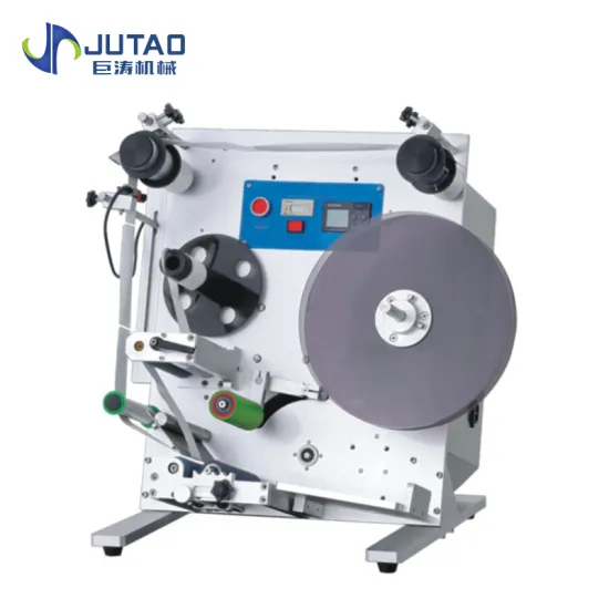 New design semi-automatic round bottle labeling machine with date code printer