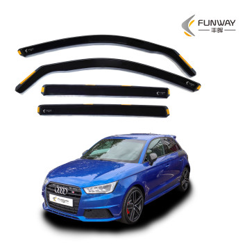 PMMA Black Window Visor Waterproof Deflector for Audi A1/S1 MK1 2012-2018 5 Door Hatchback