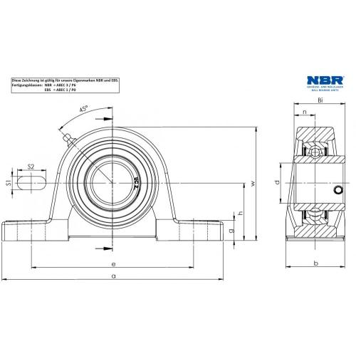 Corrosion Resistance Pillow Block Bearing UCP209