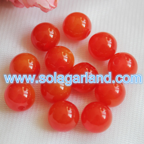 Perles de pêche en plastique rondes en acrylique de 12 à 30 mm