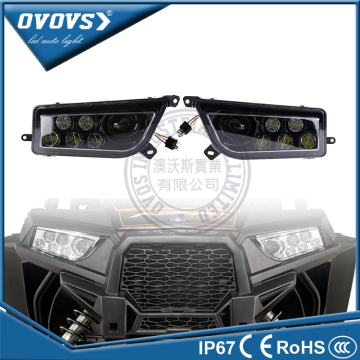 OVOVS New Arrived Chrome Auto Accessories 12V ATV LED Headlight kit Headlamp For Polaris Razor Push 1000