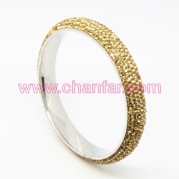 Gold Color Crystal Stainless Steel Bracelets Bangles Stock