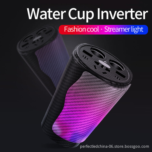 Universal Voice Control Car Power Inverter with Lights and Multi-Function Charger