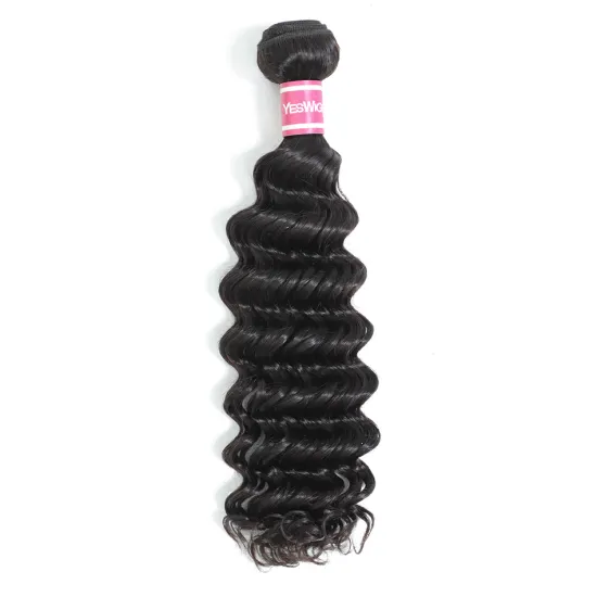 Deep Wave Remy 8A 9A 10A Raw Indian Virgin Human Hair Weave One Bundle Natural 1b Color Deep Curls Indian Raw Hair Extension
