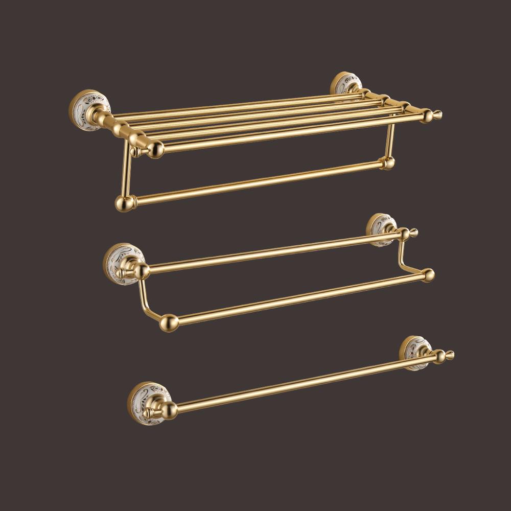 高品質ゴールデンアルミトイレバスルームアクセサリー洗面所アクセサリーセット