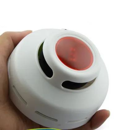 Home security electric smoke detector warning light sound alarm