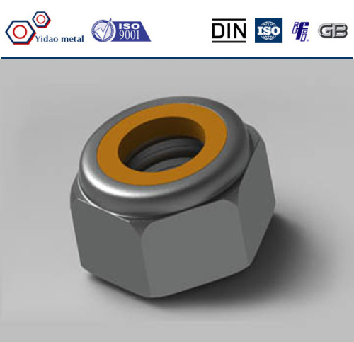 High Tensile Hexagonal Nuts with Nylon, Steel Lock Hex Nylon Nut