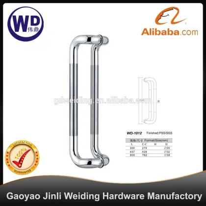 stainless steel glass door pull handles WD-1012