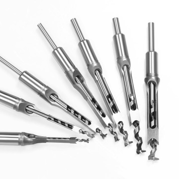 Professional Carpenter's Woodworking Kit: Square Mortise Chisel, Drill Bit for Square Hole, DIY Tools Set