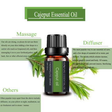 100%Pure Natural Plant Cajeput Essential Oil For Massage