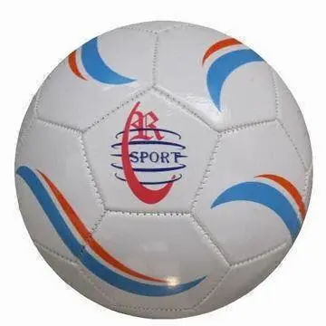 White Soccer Ball, made of PVC, excellent elasticity, various specifications welcomed