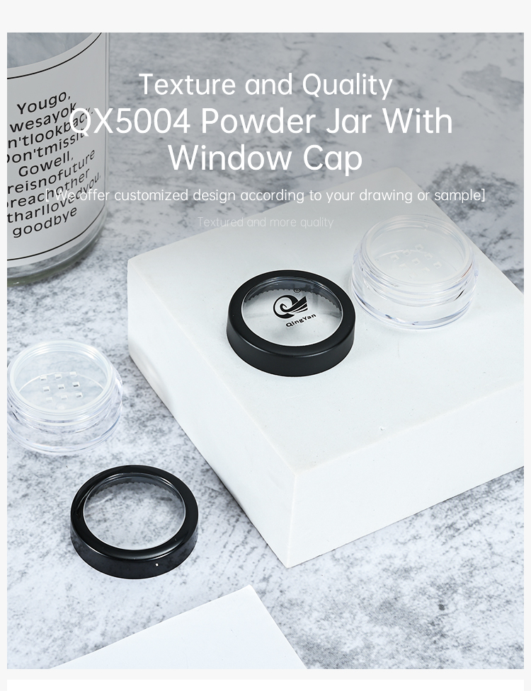 Cosmetic Jar With Window Cap