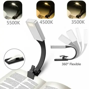 USB Rechargeable Book Reading Clip Light: Eye-Protective Mini Portable Student Lamp with Flexible LED Night Light