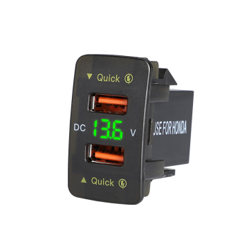 12V 24V Dual QC 3.0 Fast Charging USB-C Car Charger Adapter