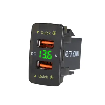 12V 24V Dual QC 3.0 Fast Charging USB-C Car Charger Adapter