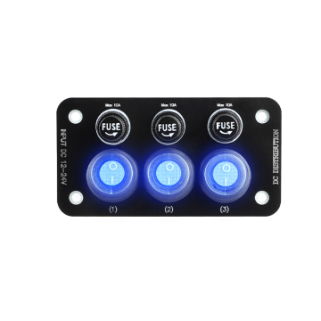 12V 24V For Cars Trucks Boats Atv Utv Suv 12V/24V 3 Gang Rocker Custom Switch Panel Manufacture