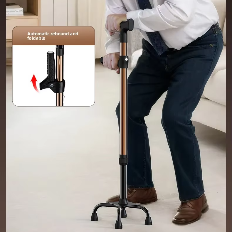 Aluminum Alloy Cane for Elderly and Disabled-Adjustable Height 62-85cm 200kg Load Capacity Durable & Lightweight Walking Aid4