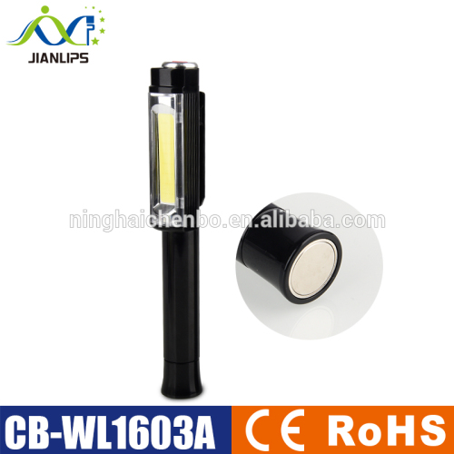 JIANLIPS CB-WL1603A Newest quality Durable Pen Light Magnetic Inspection Work Hand Lamp Emergency Torch Light