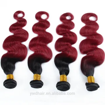 7A Ombre Color Malaysia Body Wave 3 /4 Bundles unprocessed Malaysia virgin hair Ombre Peruvian hair T1B/Burg Human Hair Weave
