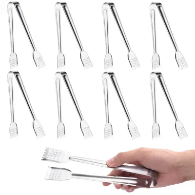 8 Pack Serving Tongs 7 Inch Functional Serving Food Parties Holiday Tongs