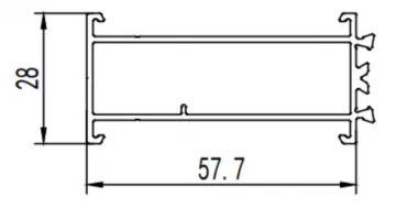Hollow aluminium extrusion mold for thermal break door