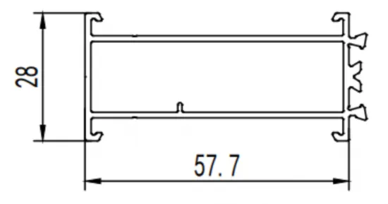 Hollow aluminium extrusion mold for thermal break door