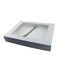 Boîte cadeau blanc d&#39;emballage de chemise avec couvercle transparent