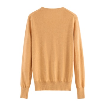 Orangefarbene Damen Pullover kundenspezifischer Großhandel